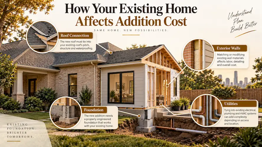 Existing home conditions that affect small addition cost