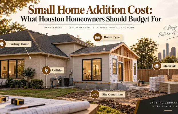 Small home addition cost and budgeting factors for Houston homeowners