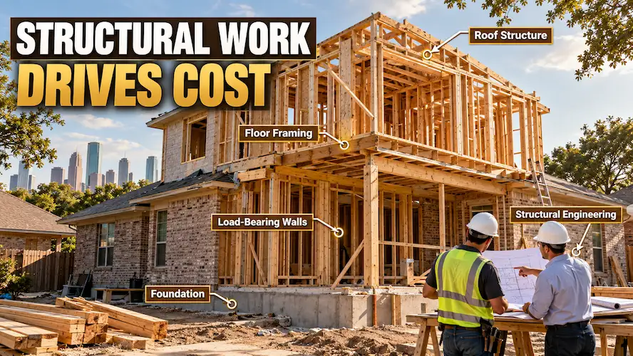 Structural work for a second story home addition