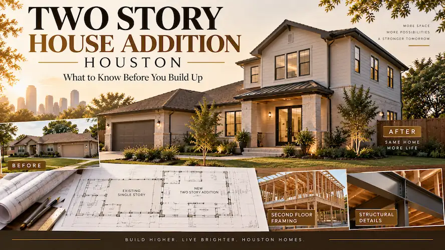 Two Story House Addition in Houston: What Homeowners Should Know Before Building Up